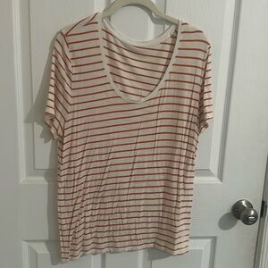 Women’s shirt sleeves t shirt striped size large